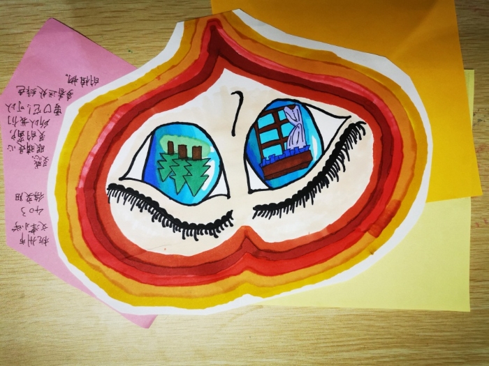 "宅家防控不宅心,保护视力有妙招"创意绘画